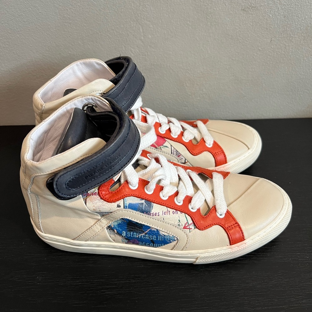 Mother of Pearl and Pierre Hardy High Top Sneakers Distressed Look EU 38